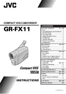 JVC GR FX 11 manual. Camera Instructions.